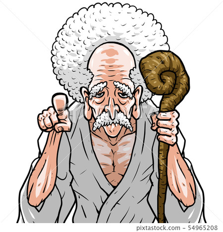 God White Kimono Left Cane Right Pointing God White Kimono Left Cane Right Pointing 54965208