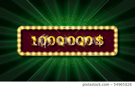 Golden banner 1,000,000 dollars Golden banner 1,000,000 dollars 54965826