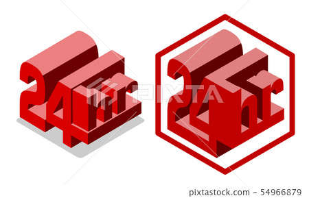24 hours vector icon 54966879