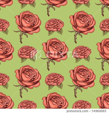 Bouquet vintage hand drawn style flowers bud wedding bloom elegant birthday nature design romantic Bouquet vintage hand drawn style flowers bud wedding bloom elegant birthday nature design romantic 54968065