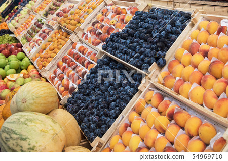 Assortment of fruits at market Assortment of fruits at market 54969710