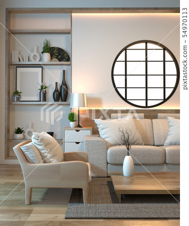 minimal interior design room zen style with sofa, minimal interior design room zen style with sofa, 54970113