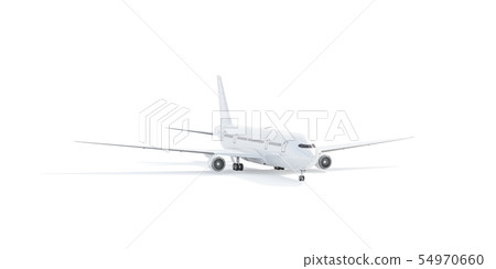 Blank white aeroplane mockup stand, front view 54970660