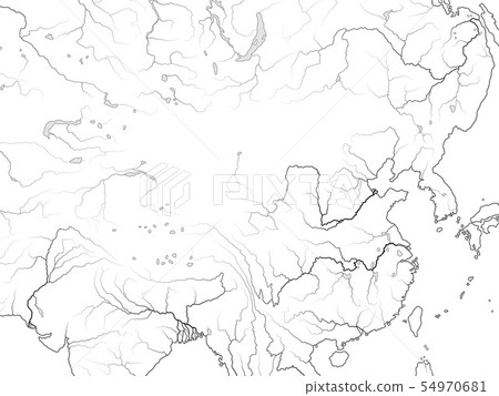 World Map of CHINA: Far East, China, Tibet, Mongol 54970681