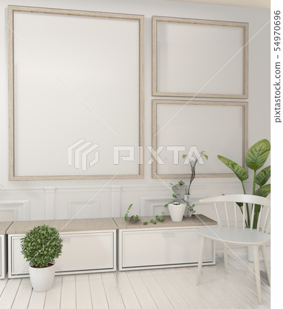 Mock up poster frame and cabinet  54970696