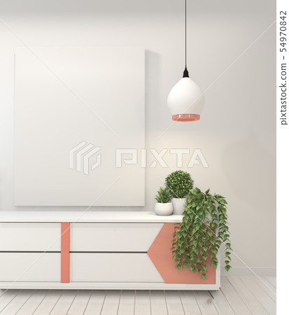Mock up Pink room interior concept poster frames 54970842