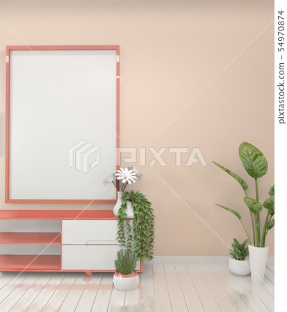 Mock up Pink room interior concept poster frames 54970874