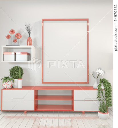 Mock up room interior concept poster frames and 54970881