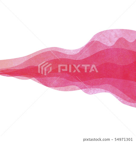 Watercolor transparent wave pink red colored Watercolor transparent wave pink red colored 54971301