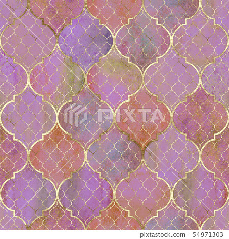 Watercolor abstract geometric seamless pattern. Watercolor abstract geometric seamless pattern. 54971303