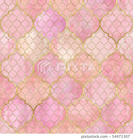 Watercolor abstract geometric seamless pattern. Watercolor abstract geometric seamless pattern. 54971307