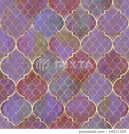 Watercolor abstract geometric seamless pattern. Watercolor abstract geometric seamless pattern. 54971309