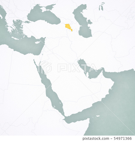 Map of Middle East - Armenia 54971366