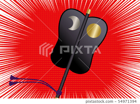 Sumo wrestler illustration _ promotional materials, concentration line background _ vector data 54971394