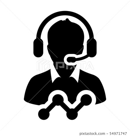 Chat icon vector male customer care support data 54971747