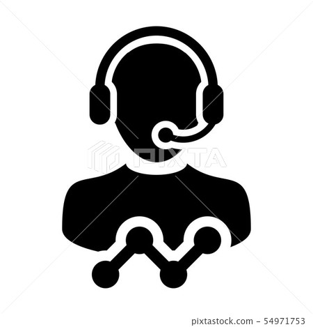 Help icon vector male data support customer 54971753