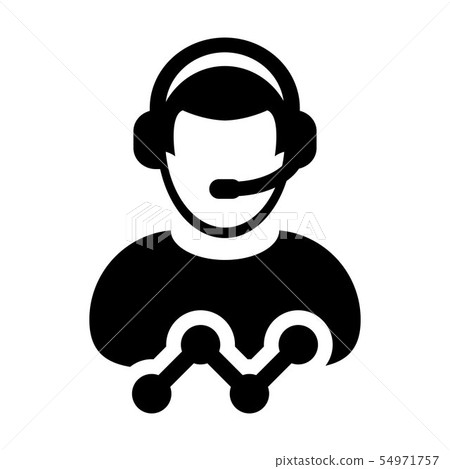 Chat icon vector male customer care support data 54971757