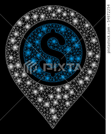 Bright Mesh 2D Dollar Bank Pointer with Flash... - Stock Illustration ...
