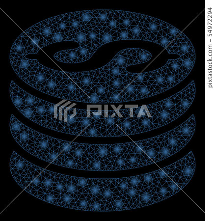 Bright Mesh 2D Dollar Coins with Light Spots Bright Mesh 2D Dollar Coins with Light Spots 54972294