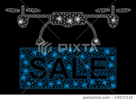 Bright Mesh 2D Drone Sale with Flare Spots - Stock Illustration ...