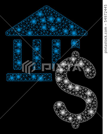 Bright Mesh Carcass Dollar Bank with Light Spots - Stock Illustration ...