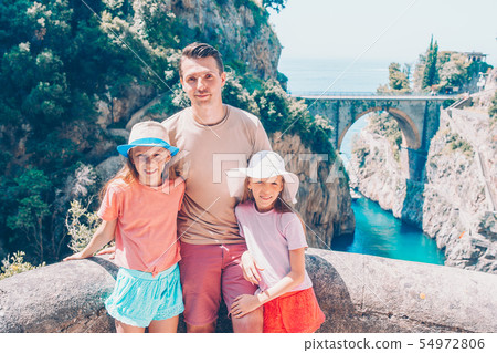 Famous fiordo di furore beach seen from bridge. Famous fiordo di furore beach seen from bridge. 54972806