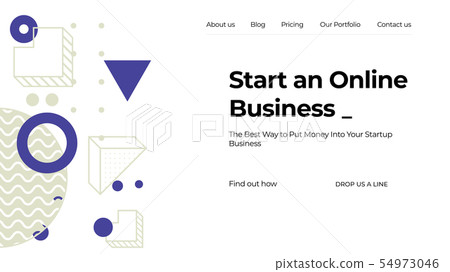 Vector illustration Landing page template Vector illustration Landing page template 54973046