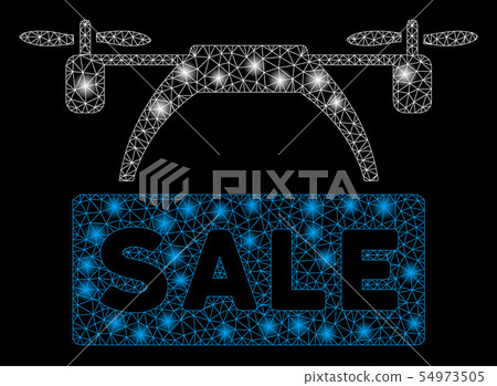 Bright Mesh 2D Drone Sale Banner with Flare Spots Bright Mesh 2D Drone Sale Banner with Flare Spots 54973505