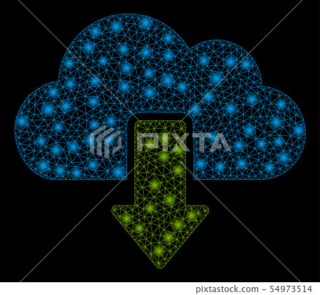Bright Mesh Wire Frame Download with Light Spots - Stock Illustration ...