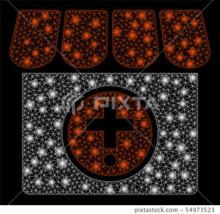 Bright Mesh Wire Frame Drugstore with Flash Spots 54973523