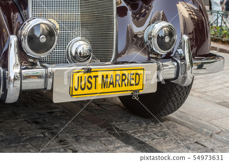 Just married car Just married car 54973631