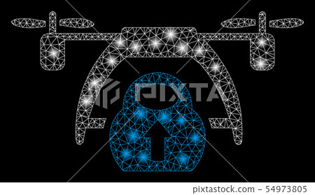 Bright Mesh 2D Drone Loading with Light Spots Bright Mesh 2D Drone Loading with Light Spots 54973805