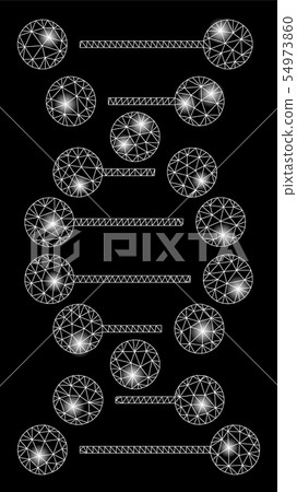 Bright Mesh 2D DNA with Light Spots - Stock Illustration [54973860] - PIXTA