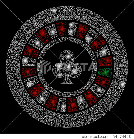 Bright Mesh Network Digital Casino Roulette with Light Spots Bright Mesh Network Digital Casino Roulette with Light Spots 54974408