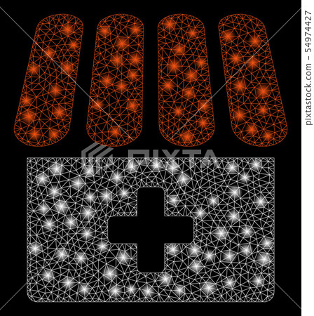 Bright Mesh Wire Frame Drugstore with Light Spots Bright Mesh Wire Frame Drugstore with Light Spots 54974427