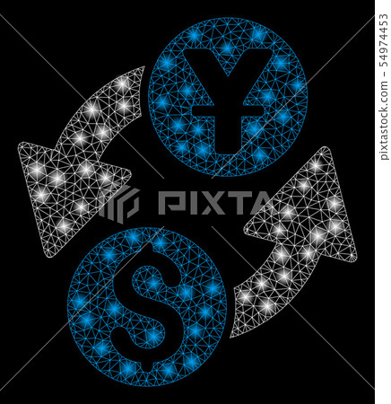Bright Mesh Carcass Dollar Yuan Exchange with Light Spots Bright Mesh Carcass Dollar Yuan Exchange with Light Spots 54974453