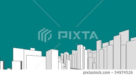 Panorama cityscape Sketch. Architecture sketch - 54974526