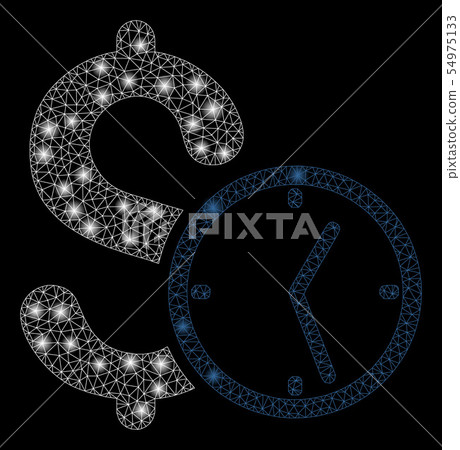 Bright Mesh 2D Dollar Credit with Flash Spots - Stock Illustration ...