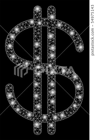 Bright Mesh Carcass Dollar with Flare Spots - Stock Illustration ...