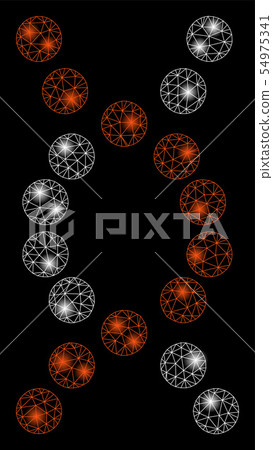 Bright Mesh Carcass DNA Spiral with Flash Spots Bright Mesh Carcass DNA Spiral with Flash Spots 54975341