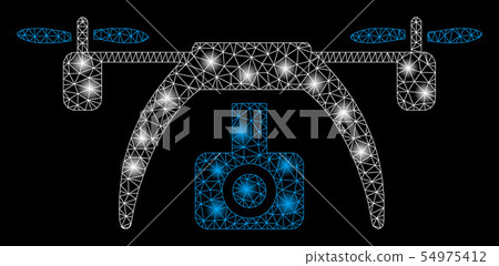 Bright Mesh 2D Drone Video Camera with Flash Spots Bright Mesh 2D Drone Video Camera with Flash Spots 54975412