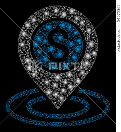 Bright Mesh 2D Dollar Position with Light Spots 54975562