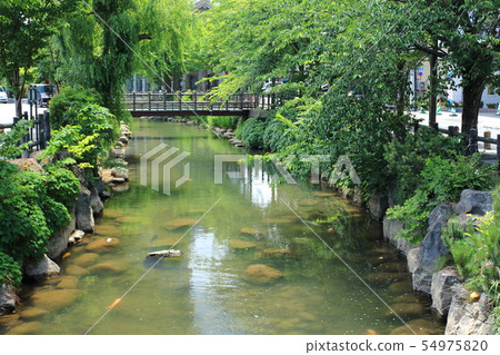 An oasis river in the center of Sapporo An oasis river in the center of Sapporo 54975820