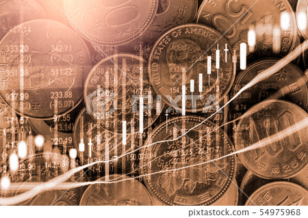Stock market or forex trading graph and candlestic 54975968