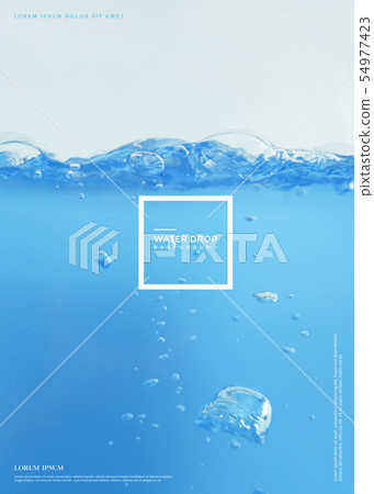 Illustration, transparent, water droplets 54977423