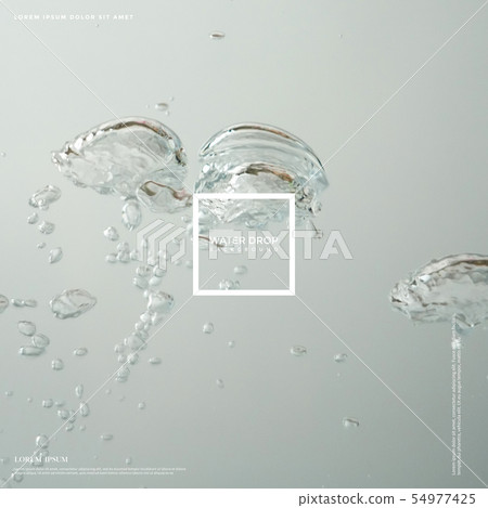 Illustration, transparent, water droplets 54977425