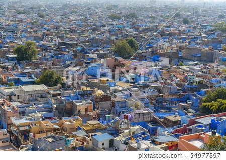 View of Blue city Jodhpur. India View of Blue city Jodhpur. India 54977897