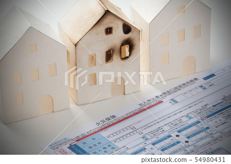 火災保險住房火圖像 火災保險住房火圖像 54980431