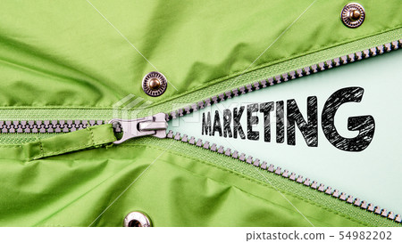 Marketing concept. Half opened zipper Marketing concept. Half opened zipper 54982202