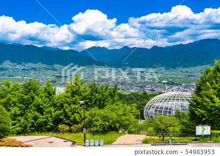 《山梨縣》初夏甲府盆地，田園風光 54983953